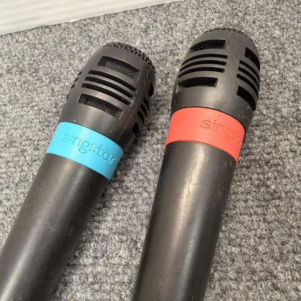 SingStar USB Converter 2 Wired Microphones Sony PlayStation 2 PS2 PS3 PC Black